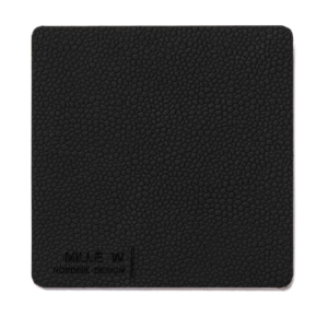 Kvadrat Glasunderlägg 10x10cm, Svart