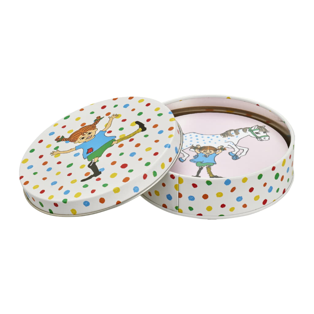 Pippi Glasunderlägg i Burk 4-pack