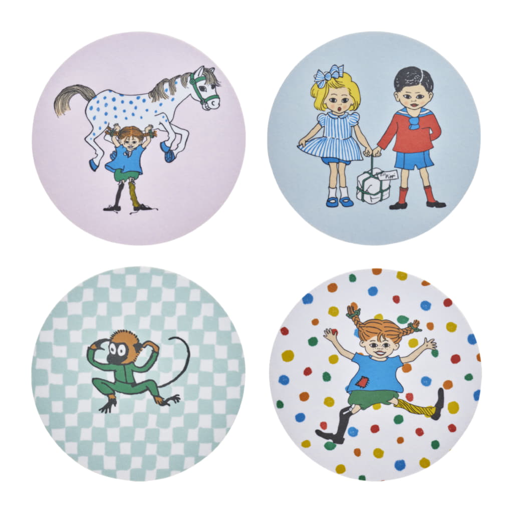 Pippi Glasunderlägg i Burk 4-pack - Bild 4