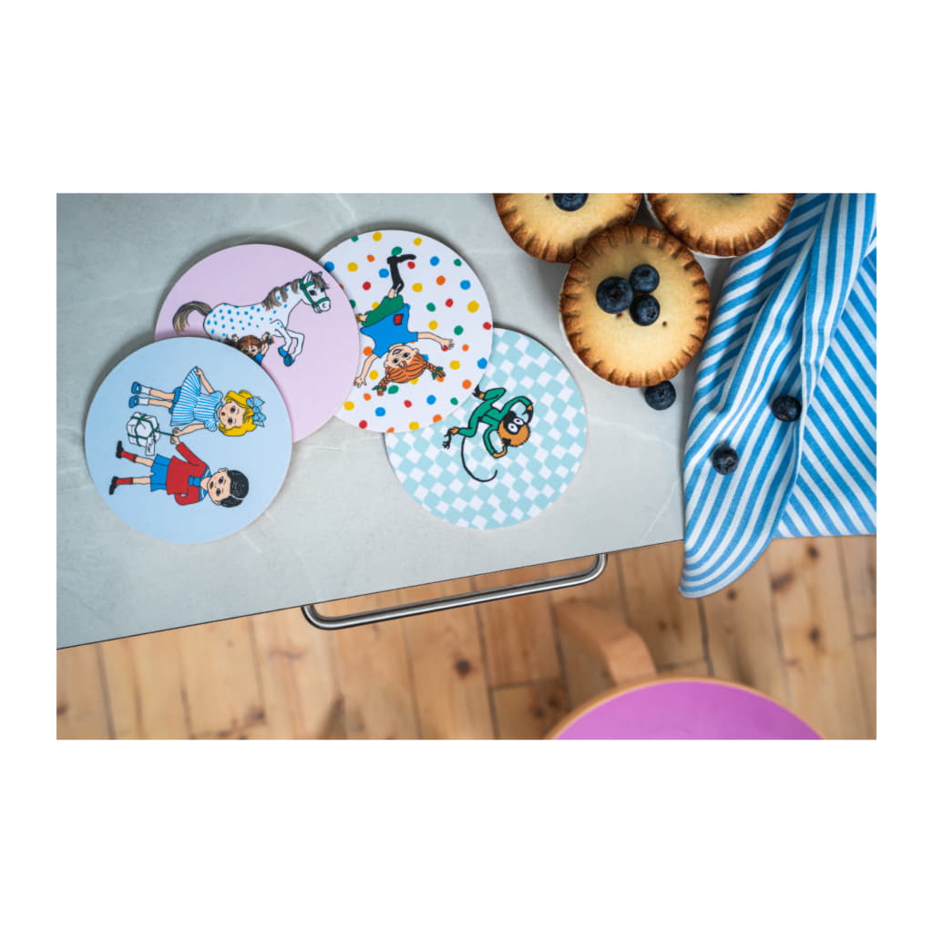 Pippi Glasunderlägg i Burk 4-pack - Bild 2