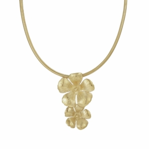 Blossom Double Necklace, Gold