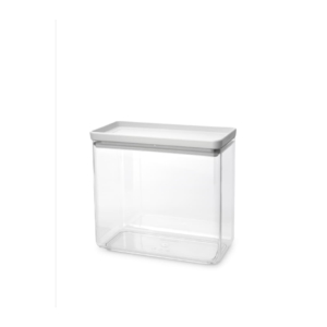 Tasty+ Fyrkantig Förvaringsburk 3,5L, Transparant/Ljusgrått Lock
