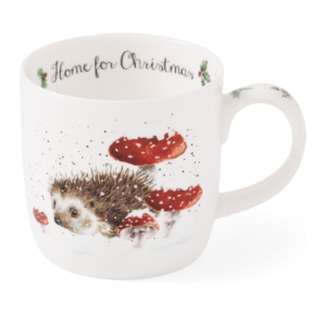 Wrendale Designs Mugg 31cl, Home For Christmas Hedgehog