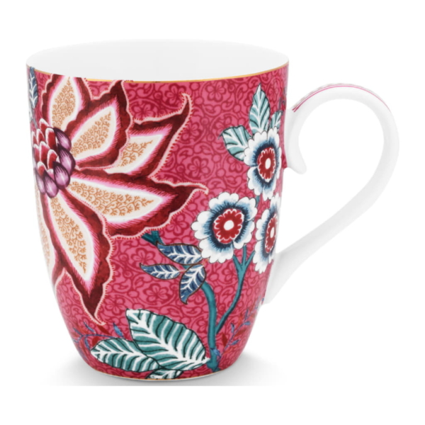Flower Festival Mugg Stor 36cl, Mörkrosa