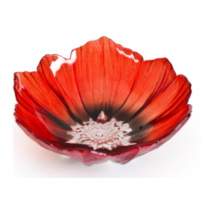 Poppy Skål Liten Ø14cm H5cm, Röd/Svart
