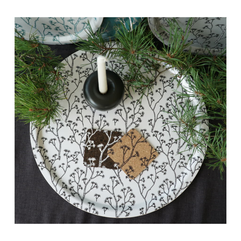 Pine Bricka Rund 46cm, Svart - Bild 3