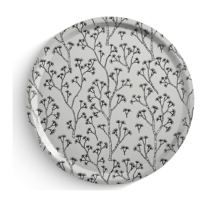 Pine Bricka Rund 38cm, Grå