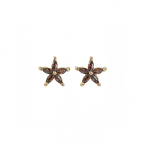 Ivy Earring, Brown/Gold