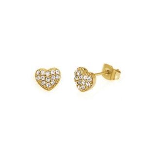 Dawn Crystal Earring, Clear/Gold