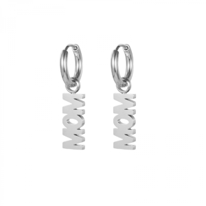 MOM Earring, Silver