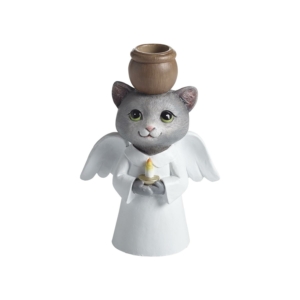 Katt Ljusstake 14,8cm, Ängel