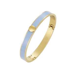 Capri Enamel Bracelet, Lt.Blue/Gold