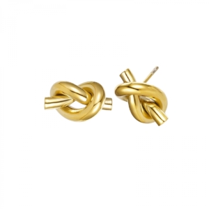 Knot Stud Earring, Gold