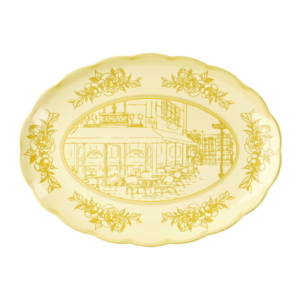 Josephine Stort Ovalt Fat/Bricka, Dusty Yellow