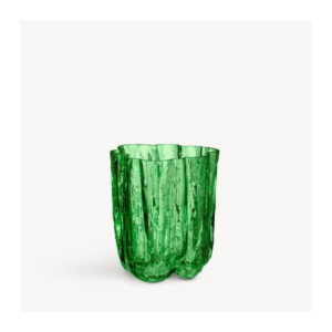 Crackle Vas 12,1cm, Mörkgrön
