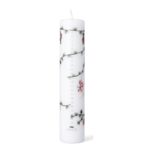 Hammershøi Christmas Adventsljus 2025 Ø5cm, Vit med Dekor
