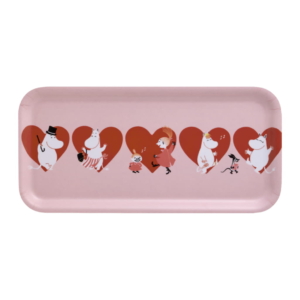 Mumin Bricka 27x13cm, Hjärta