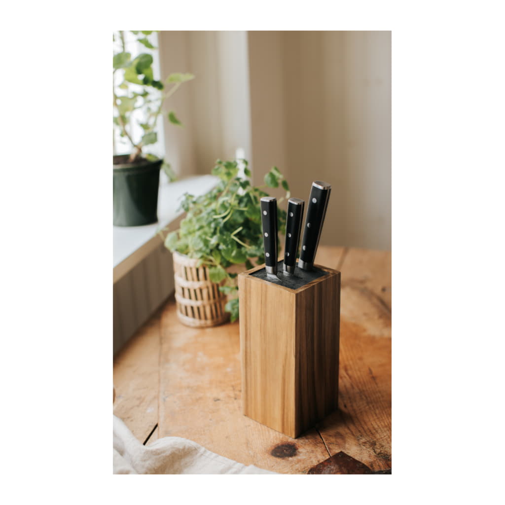 Kini Knivblock Fyrkant 10,7x23,5cm, Akacia - Bild 2