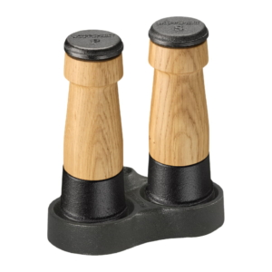 Peppar- & Saltkvarn 18cm med Gjutet Kvarnställ, Ek