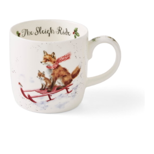 Wrendale Designs Mugg 31cl, Sleigh Ride Fox