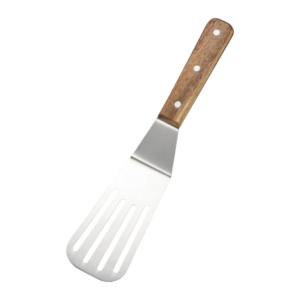 Steph Stekspade 28cm Slitsad, Rostfritt Stål/Gummiträ