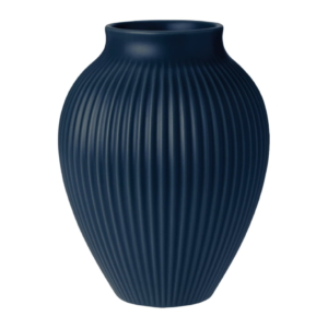 Knabstrup Ripple Vas 20cm, Mat Dark Blue