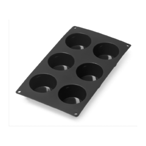 Muffinsform Silikon för 6st, Svart