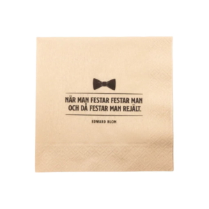 Servett 33x33cm 20-pack, Beige När man festar