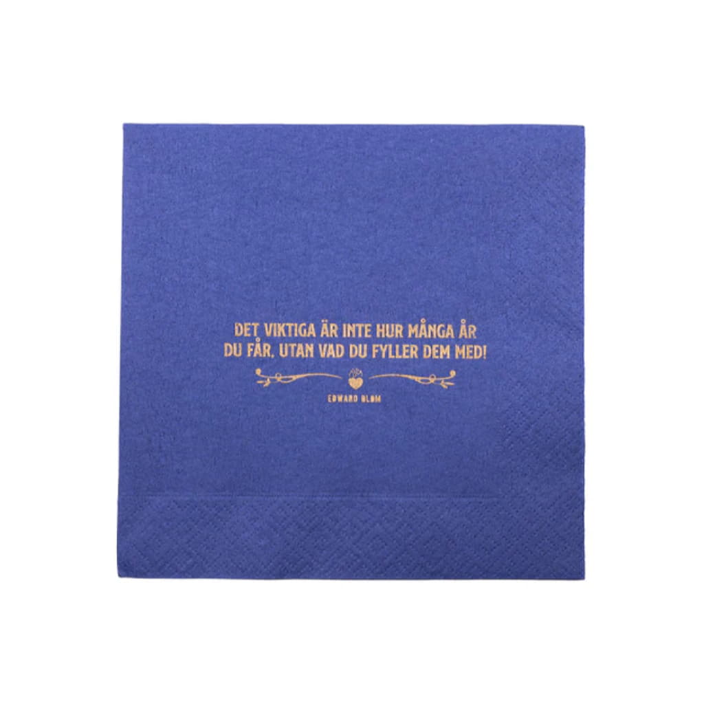 Servett 33x33cm 20-pack, Blå Det viktiga är